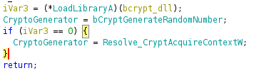 Initialisation de la fonction Cryptographique